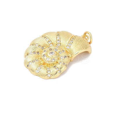 Brass Micro Pave Cubic Zirconia Pendants KK-H203-07G-1