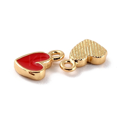 Brass Enamel Pendants KK-P207-005G-RS-1