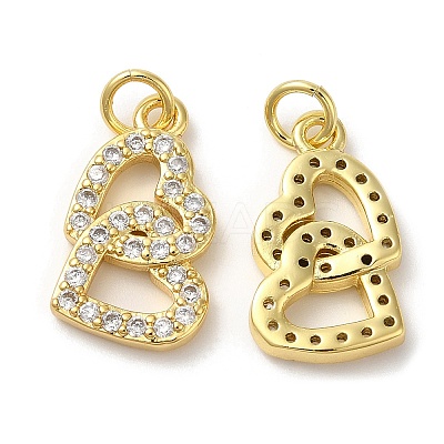 Eco-Friendly Brass Micro Pave Cubic Zirconia Pendants KK-M246-23G-1