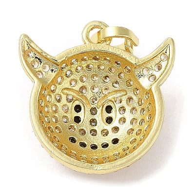 Brass with Cubic Zirconia Pendents KK-K340-03G-1