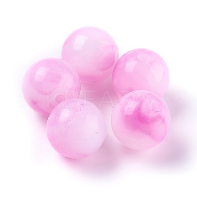 Acrylic Imitation Jade Beads MACR-E025-25D-8mm-1