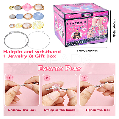 Children's DIY Treasure Jewelry Box AJEW-YWC0001-08-1