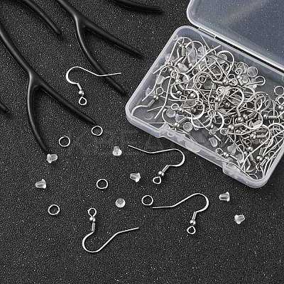 50Pcs 304 Stainless Steel French Hooks with Coil and Ball STAS-YW0001-54-1