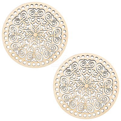Wooden Basket Bottoms AJEW-WH0129-07B-1