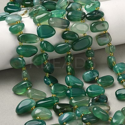Natural Agate Beads Strands G-P604-A15-01-1