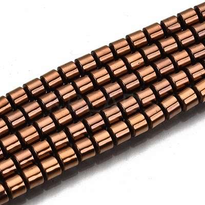 Electroplate Non-magnetic Synthetic Hematite Beads Strands G-T114-61-R-1