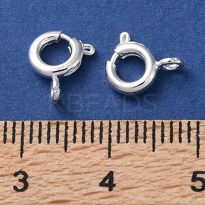 Rack Plating Brass Spring Ring Clasps KK-F090-22S-1