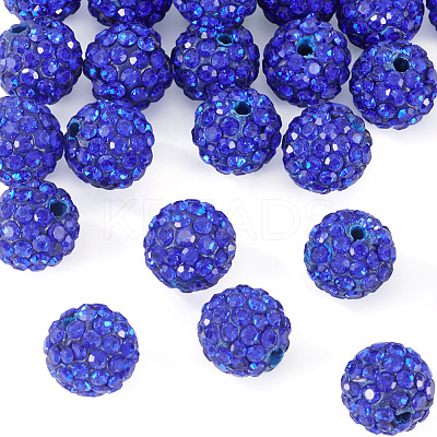 30Pcs Pave Disco Ball Beads RB-TA0001-26D-1