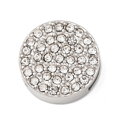 304 Stainless Steel Rhinestone Slide Charms STAS-P421-04B-P-1