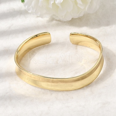 Brass Cuff Bangles BJEW-L718-02G-1