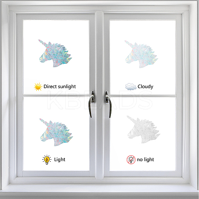 Waterproof PVC Colored Laser Stained Window Film Adhesive Stickers DIY-WH0256-015-1