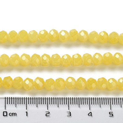 Baking Paint Imitation Jade Glass Bead Strands DGLA-A034-J6MM-A-1