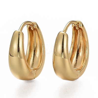 Brass Chunky Small Huggie Hoop Earrings for Women EJEW-SZ0001-47-1