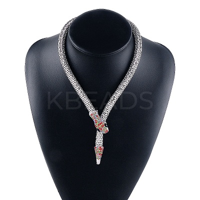 Alloy Popcorn Chain Necklaces LS-NJEW-Z020-01D-P-1