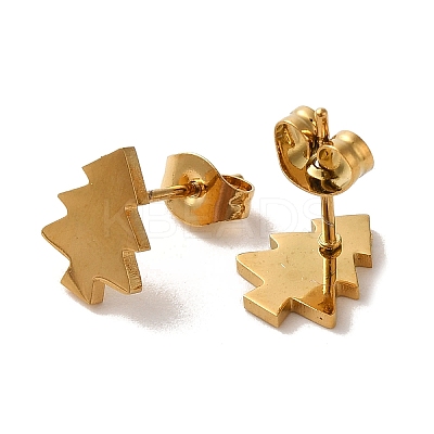 PVD Vacuum Plating 304 Stainless Steel Stud Earrings EJEW-Z040-47G-1