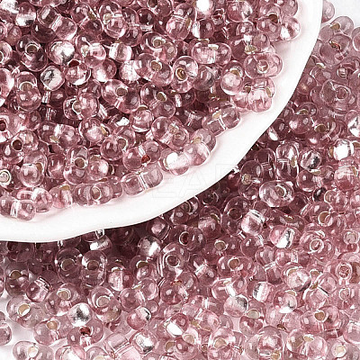 Baking Paint Transparent Glass Seed Beads SEED-N006-05F-1