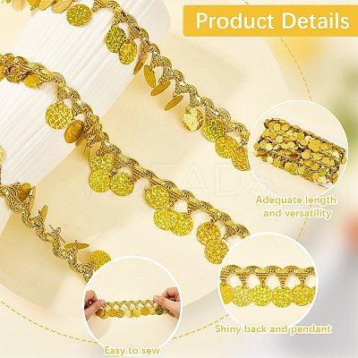 Polyester Ribbons with Flat Round Tassel OCOR-WH20012-53C-1