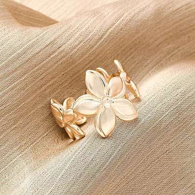 Brass Adjustable Open Cuff Rings for Women RJEW-R021-01G-1