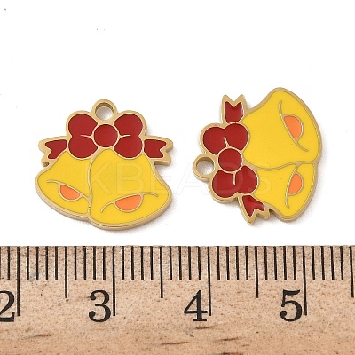 Christmas 304 Stainless Steel Enamel Pendants STAS-Z093-08L-G-1