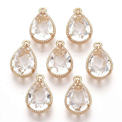 Transparent Glass Pendants GLAA-R212-11D-1