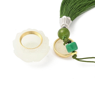 Resin Lotus Incense Balls Pendant Decorations LS-HJEW-D300-01A-01PG-1