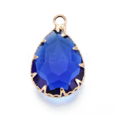 Transparent Glass Pendants KK-N283-02B-G-1