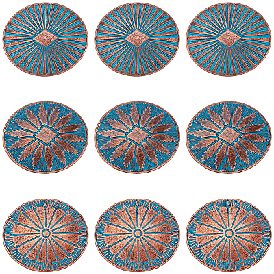 18Pcs 1-Hole Alloy Shank Buttons BUTT-GF0004-19B-1