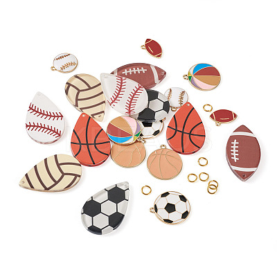 DIY Sports Themed Pendants Jewelry Making Finding Kits DIY-PJ0001-35-1