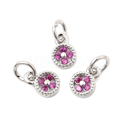 Brass Micro Pave Cubic Zirconia Pendants KK-Z147-01P-01-1
