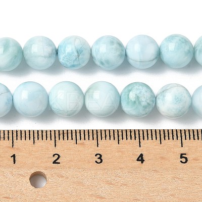 Natural Larimar Beads Strands G-B141-01-8mm-1