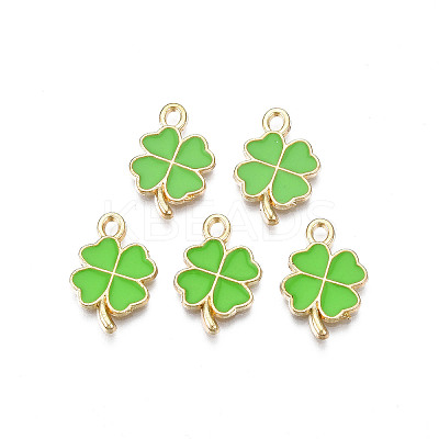Rack Plating Alloy Enamel Pendants X-ENAM-N055-088-02LG-1