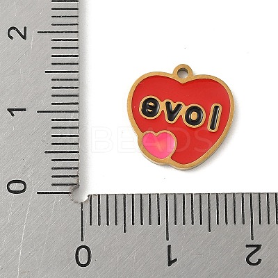 304 Stainless Steel Enamel Charms STAS-P388-19F-G-1