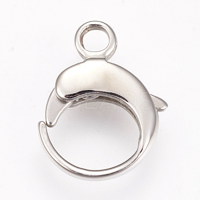 Tarnish Resistant 304 Stainless Steel Lobster Claw Clasps STAS-I082-16P-02-1