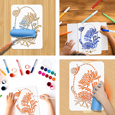 PET Hollow Out Drawing Painting Stencils DIY-WH0421-0055-1