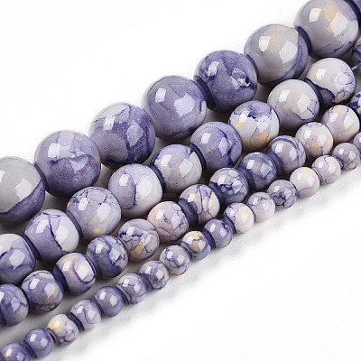 Baking Paint Glass Beads X1-DGLA-N003-10mm-C08-1