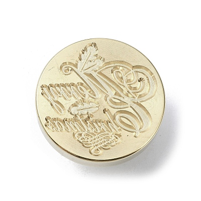 Merry Chrstmas Wax Seal Brass Stamp Heads LS-AJEW-M038-01S-G-1