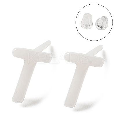 Hypoallergenic Bioceramics Zirconia Ceramic Stud Earrings EJEW-F340-04T-1