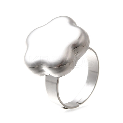 304 Stainless Steel Adjustable Finger Ring RJEW-H244-02P-1