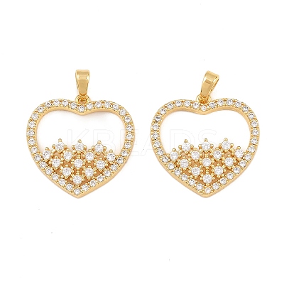 Brass Micro Pave Cubic Zirconia Pendants KK-I475-05G-01-1