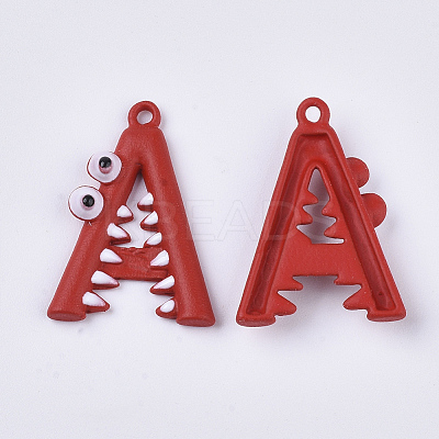 Spray Painted Alloy Pendants X-PALLOY-N0149-01C-1
