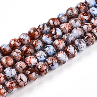 Baking Paint Glass Beads Strands DGLA-N003-6mm-A03-1