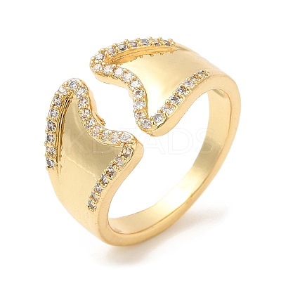 Rack Plating Brass Cuff Rings RJEW-D008-16G-1