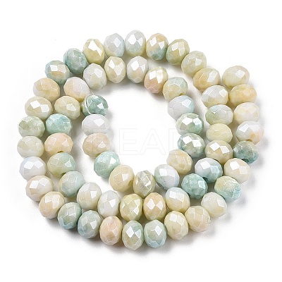 Ombre Effect Dyed Glass Beads Strands LS-GLAA-C023-02-B02-1