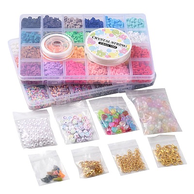 DIY Heishi Bracelet Necklace Making Kit DIY-YW0006-75-1
