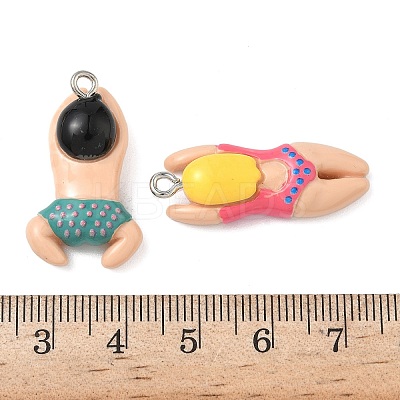 Opaque Resin Pendants RESI-G114-01-1