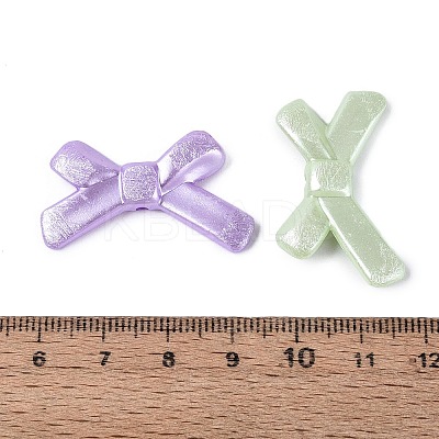 Spray Painted Textured Opaque Acrylic Beads OACR-N160-17-1
