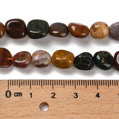 Natural Ocean Jasper Beads Strands G-P497-01E-90A-1