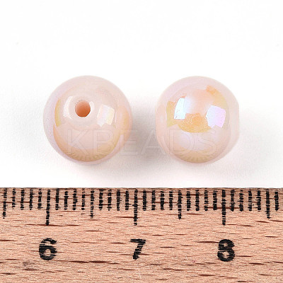 Electroplate Pearlized Glass Pearl Beads EGLA-T021-14C-08-1