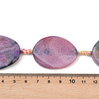 Natural Fire Crackle Agate Beads Strands G-P605-L03-01A-1