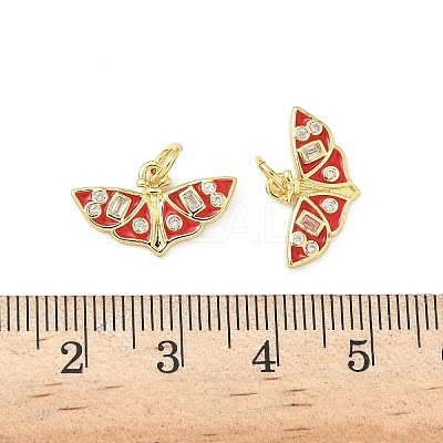 Brass Micro Pave Cubic Zirconia Pendants KK-S338-14G-1